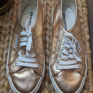 Rose Gold Superga Sneakers